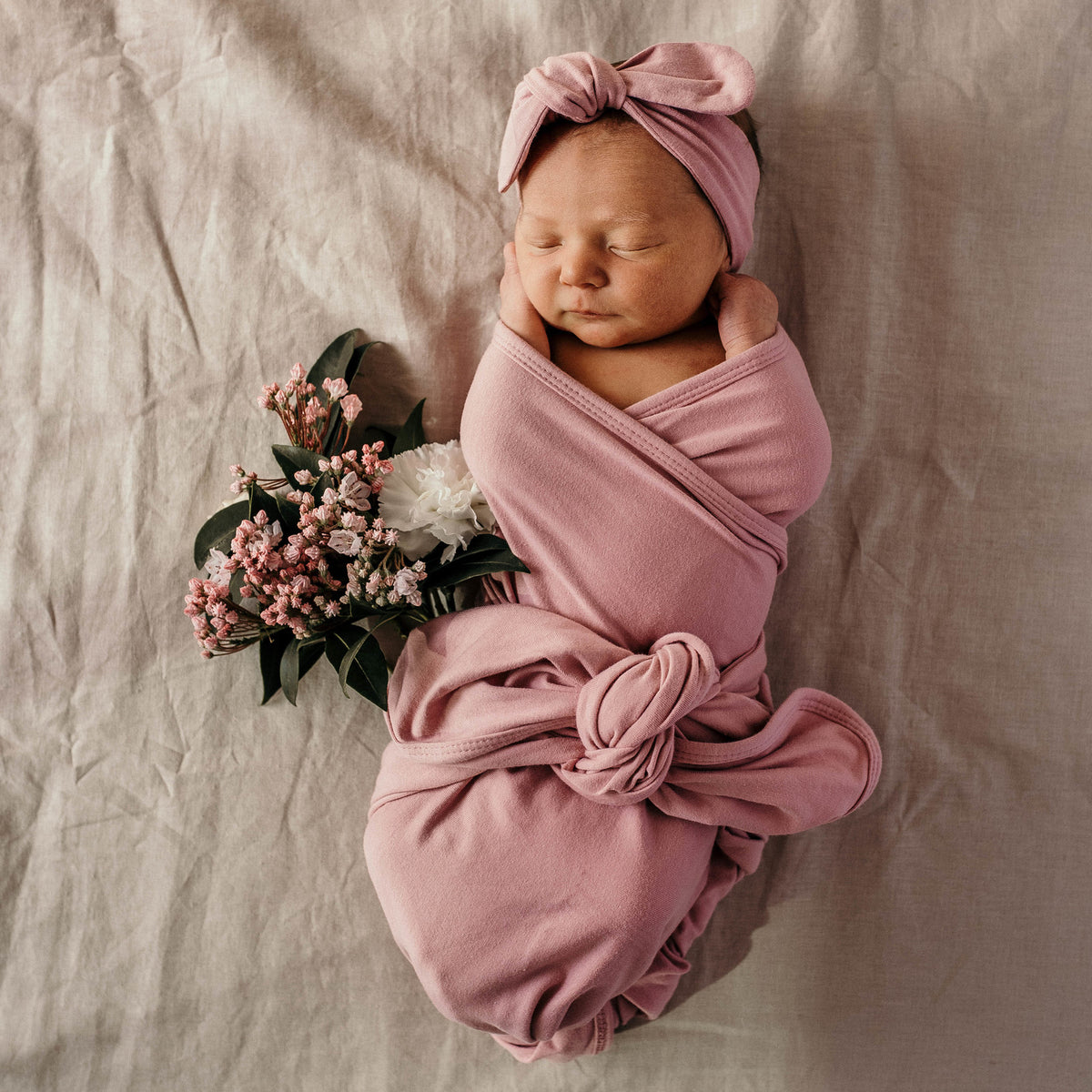 Jewel Baby Jersey Wrap Topknot Set The Little Boho Co