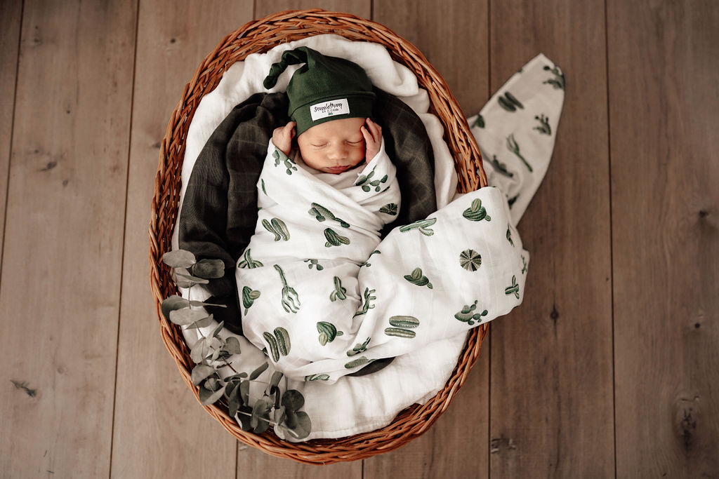 Cactus top muslin swaddle
