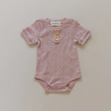 Pointelle Basic Body Suit - Rose