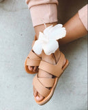 'Wanderer' Smooth Leather Sandals - Tan