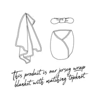 'Jewel' Baby Jersey Wrap + Topknot Set