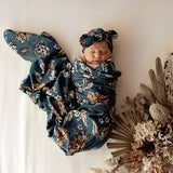 'Belle' Baby Jersey Wrap & Topknot Set
