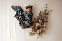 'Belle' Baby Jersey Wrap & Topknot Set