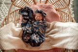 'Belle' Baby Jersey Wrap & Topknot Set