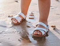 'Wanderer' Smooth Leather Sandals - Ash Grey