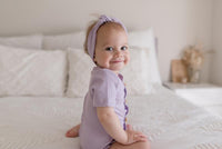 Short Sleeved Body Suit - Lilac