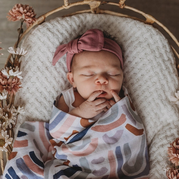 Topknot Headband - Mauve