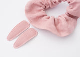 'Muted Pink' Linen Hair Clips