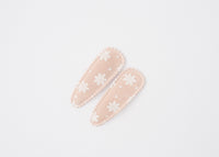 'Daisy' Hair Clips - Apricot