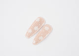 'Daisy' Hair Clips - Apricot