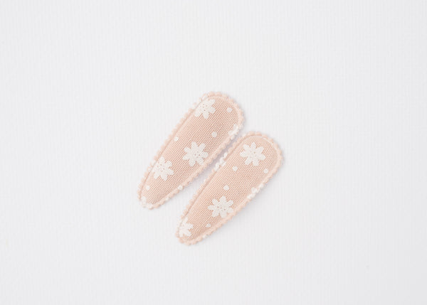 'Daisy' Hair Clips - Apricot