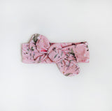 Topknot Headband - Pink Wattle