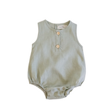 Linen Bubble Romper - Sage