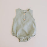 Linen Bubble Romper - Sage