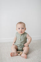 Linen Bubble Romper - Sage