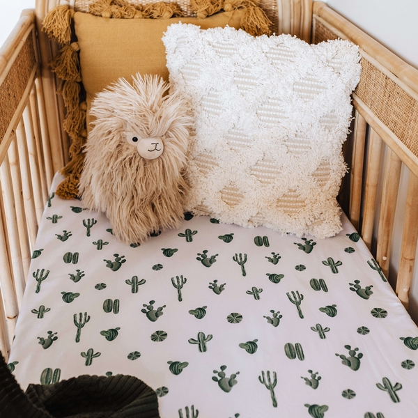 'Cactus' Fitted Cot Sheet