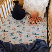 'Whale' Fitted Cot Sheet