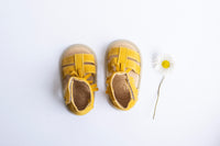 'Boho' Fringed Suede Baby Sandals - Mustard