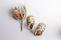 'Boho' Fringed Suede Baby Sandals - Ash Grey