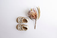 'Boho' Fringed Suede Baby Sandals - Ash Grey