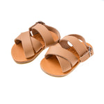 'Wanderer' Smooth Leather Sandals - Tan