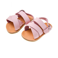 'Wanderer' Smooth Leather Sandals - Blush Pink