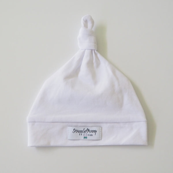 'White' Knotted Beanie